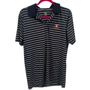 Men’s Virginia Cavaliers Navy and White Striped Polo size M